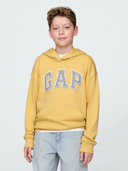 GAP Detská mikina s logom a fleece GAP