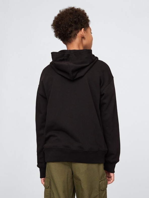 GAP Detská mikina s logom a fleece GAP