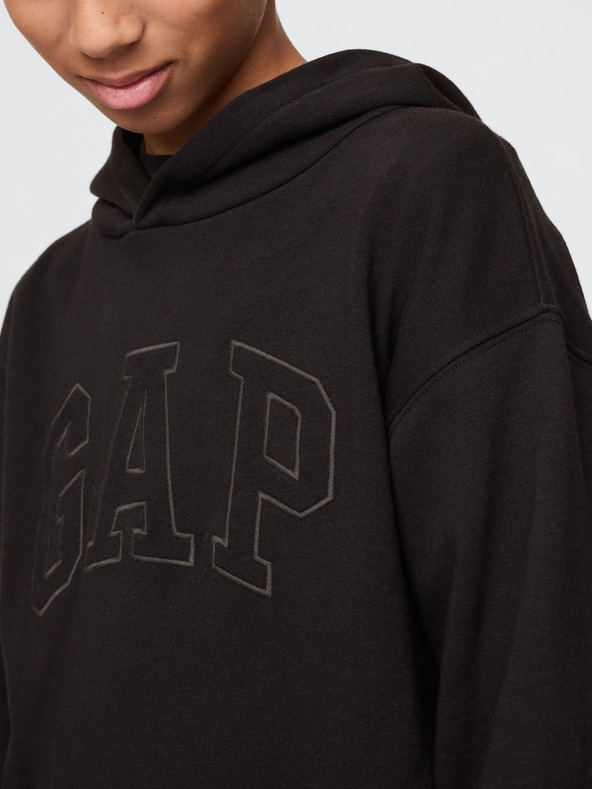 GAP Detská mikina s logom a fleece GAP