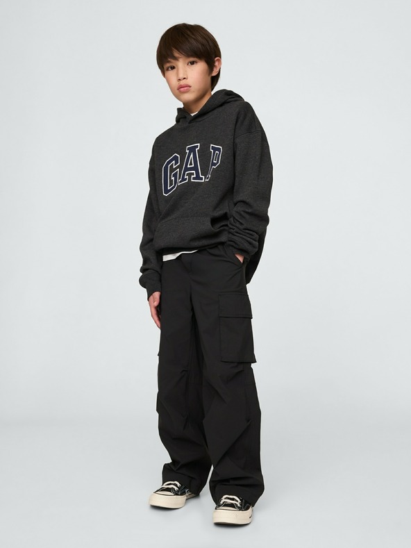 GAP Detská mikina s logom a fleece GAP