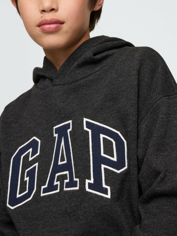 GAP Detská mikina s logom a fleece GAP