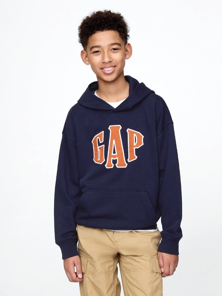 GAP Detská mikina s logom a fleece GAP