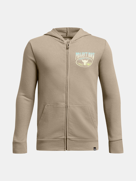 Under Armour Chlapčenská mikina Under Armour Pjt Rck Boys LS FZ HD Q1-BRN