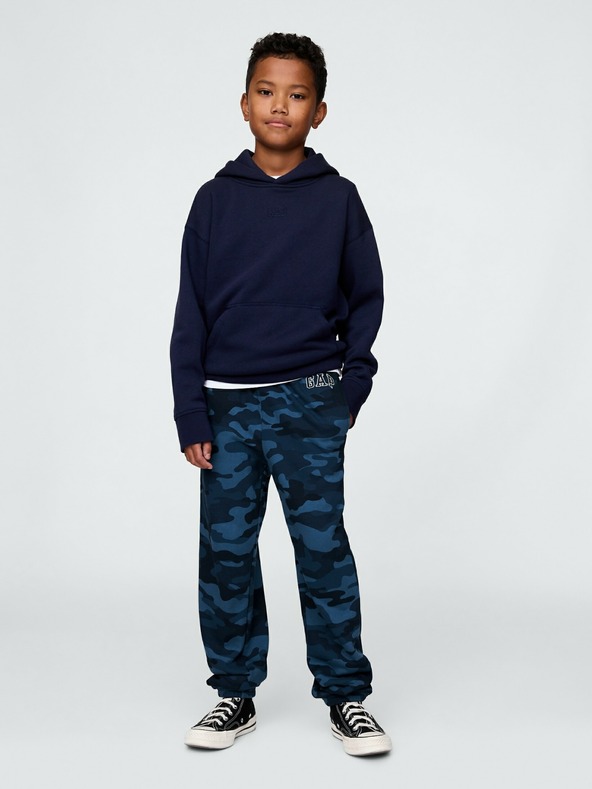 GAP Detské tepláky fleece logo army GAP
