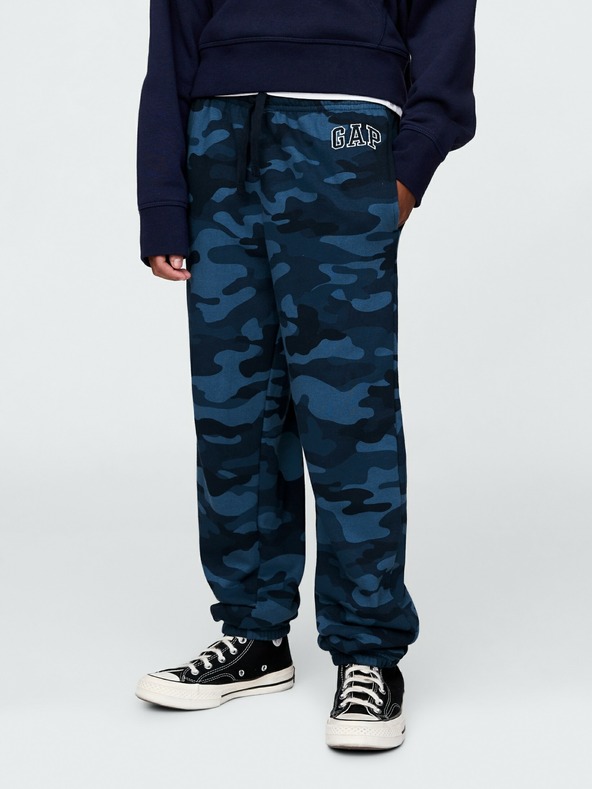 GAP Detské tepláky fleece logo army GAP