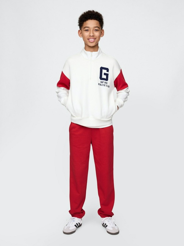 GAP Detské tepláky fleece logo army GAP
