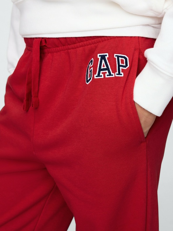 GAP Detské tepláky fleece logo army GAP