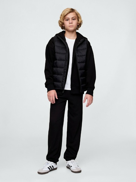 GAP Detské tepláky fleece logo army GAP