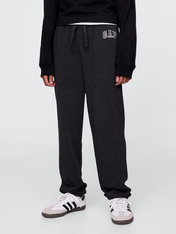 GAP Detské tepláky fleece logo army GAP