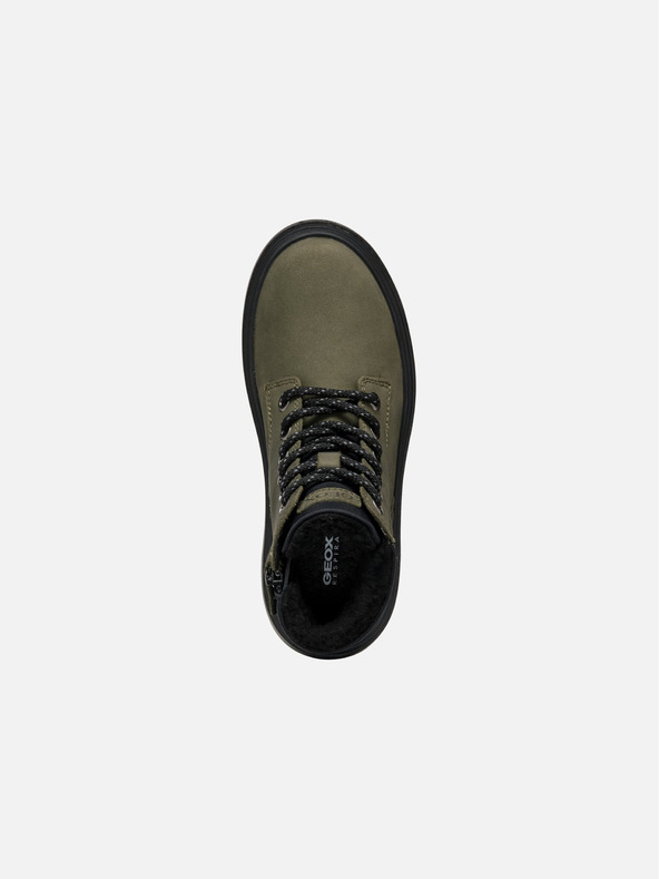 Geox Tmavo zelené chlapčenské členkové topánky Geox Kiddartah WPF