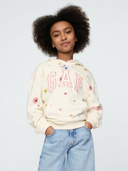 GAP Detská mikina s logom a fleece GAP