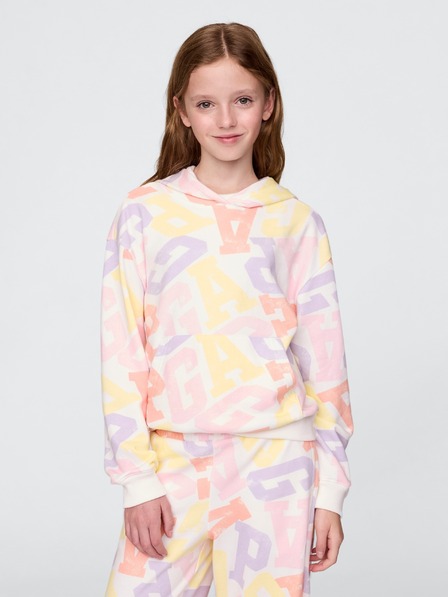 GAP Detská mikina s logom a fleece GAP