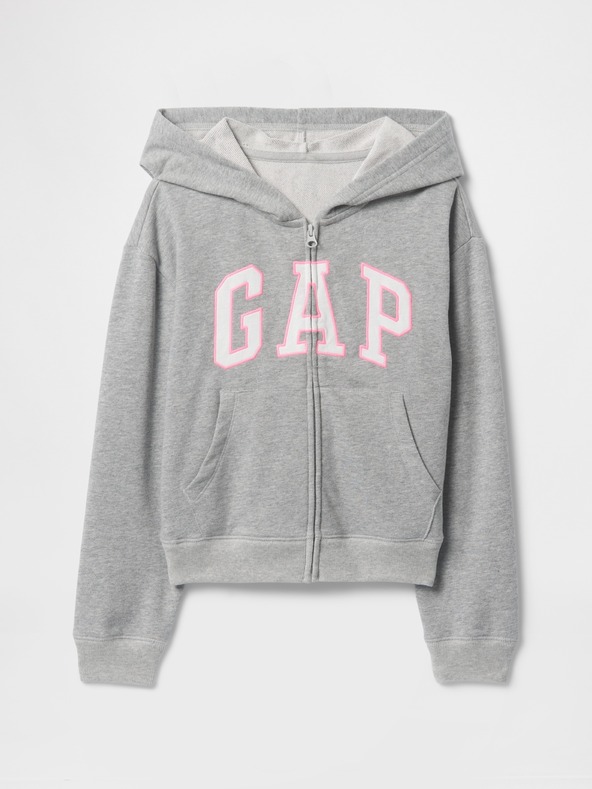 GAP Detská mikina s logom a fleece GAP
