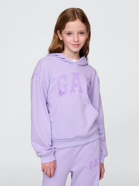 GAP Detská mikina s logom a fleece GAP