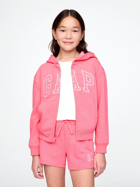GAP Detská mikina s logom a fleece GAP