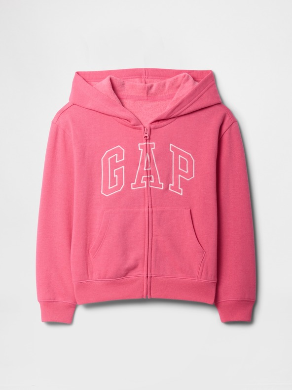 GAP Detská mikina s logom a fleece GAP