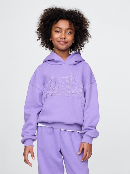 GAP Detská mikina s logom a fleece GAP