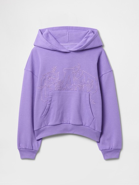 GAP Detská mikina s logom a fleece GAP