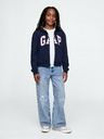 GAP Detská mikina s logom a fleece GAP