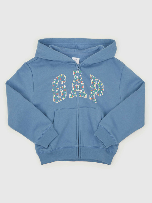 GAP Detská mikina s logom a fleece GAP