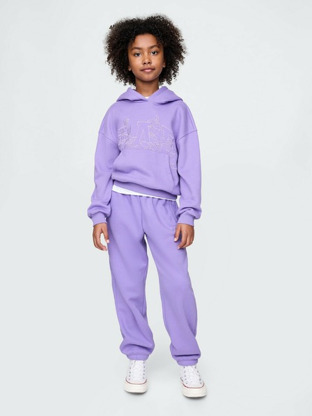 GAP Detské tepláky fleece logo army GAP