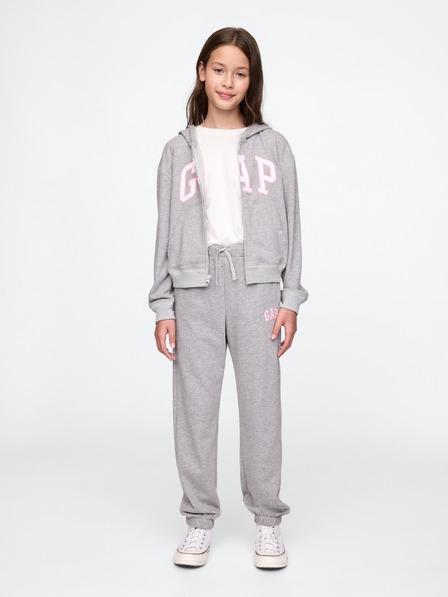 GAP Detské tepláky fleece logo army GAP