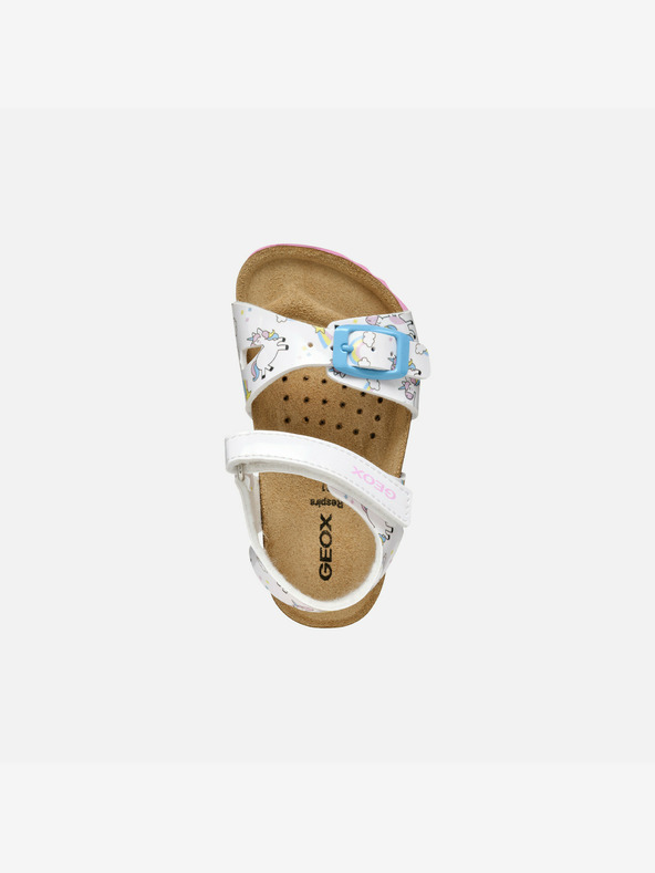 Geox Biele dievčenské sandále Geox Chalki