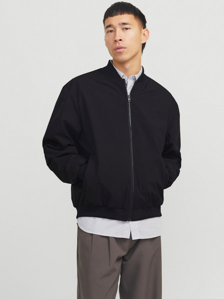Jack & Jones Čierna pánska bunda Jack & Jones Bomber