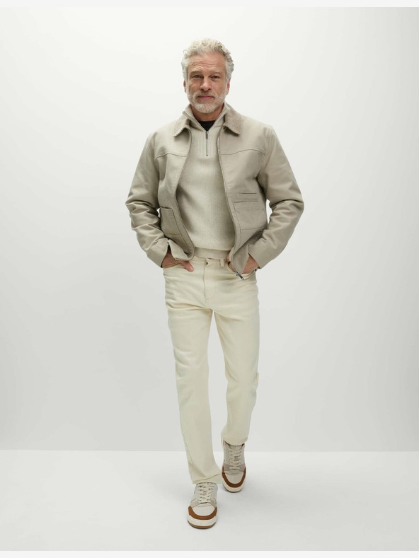 Marks & Spencer Plátenná bunda Harrington, vysoká bavlna Marks & Spencer béžová