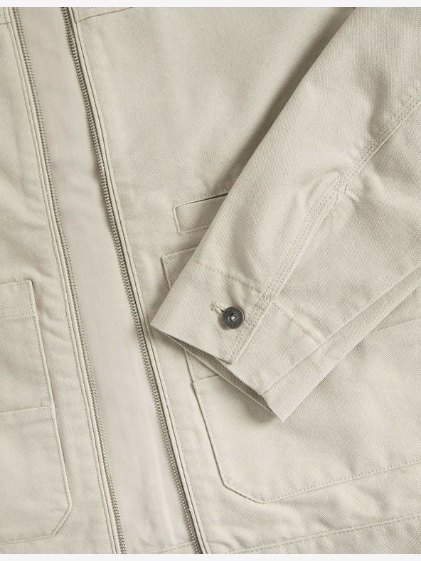 Marks & Spencer Plátenná bunda Harrington, vysoká bavlna Marks & Spencer béžová