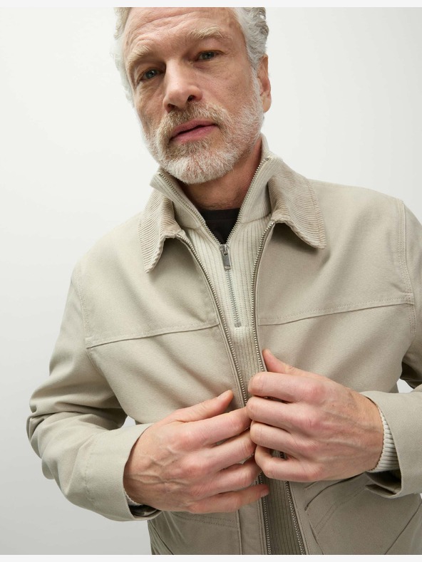 Marks & Spencer Plátenná bunda Harrington, vysoká bavlna Marks & Spencer béžová