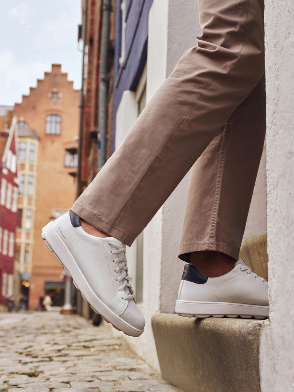 Geox Biele pánske tenisky Geox Spherica Ecub-1