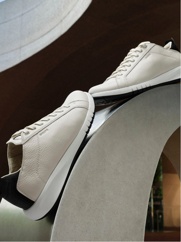 Geox Biele pánske tenisky Geox Aerantis