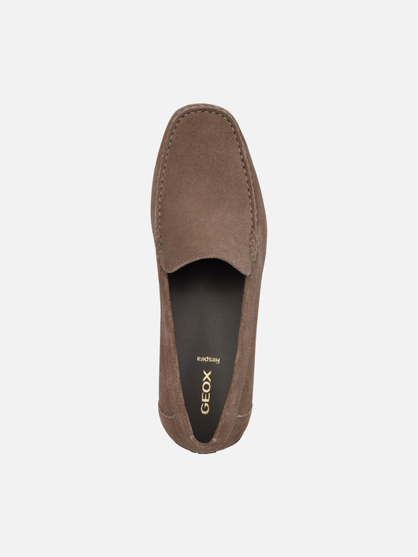 Geox Šedohnedé pánske mokasíny Geox Ascanio
