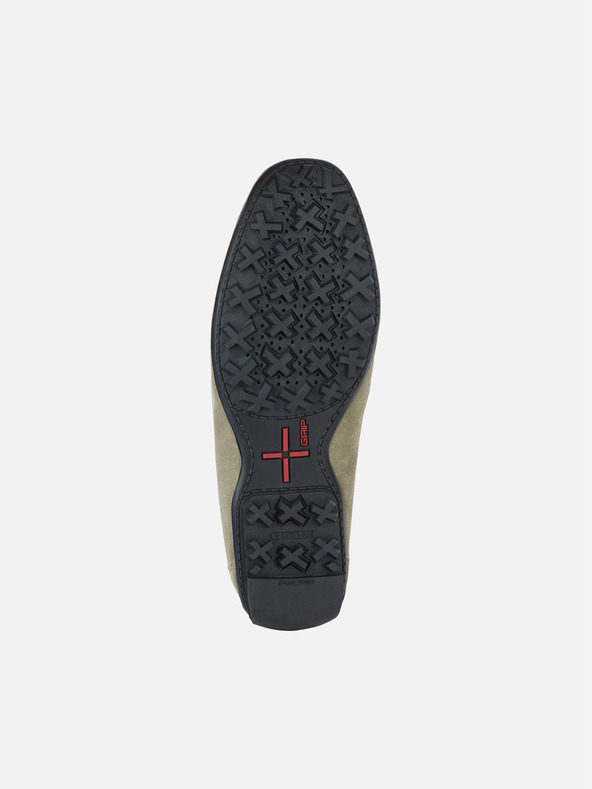 Geox Svetlozelené pánske mokasíny Geox Kosmopolis + Grip