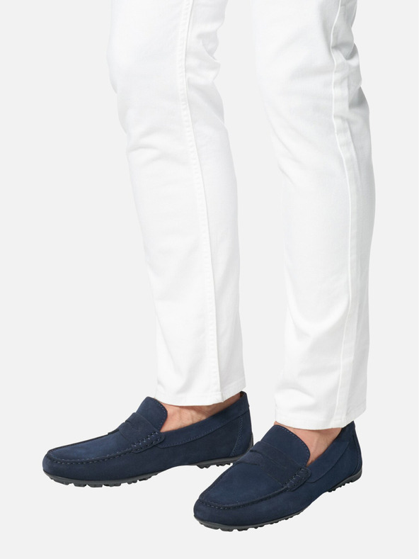 Geox Tmavomodré pánske mokasíny Geox Kosmopolis + Grip