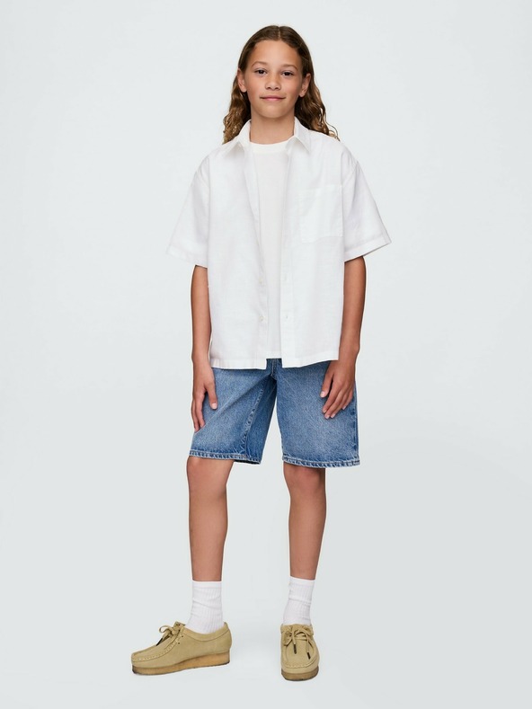 GAP Detská ľanová košeľa GAP