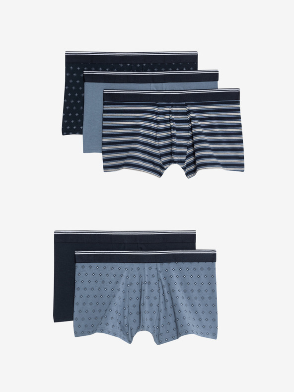 Marks & Spencer Cool & Fresh™ nohavičky s rôznymi vzormi, 5 balení Marks & Spencer modré