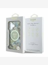 Guess Guess IML Glitter Magnolia and Triangle Logo Zadný kryt MagSafe pre iPhone 16 Green