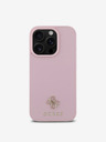 Guess Guess PU Grained 4G Small Metal Logo MagSafe zadný kryt pre iPhone 16 Pro Max ružový