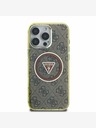 Guess Guess IML 4G Glitter and Triangle Logo MagSafe zadný kryt pre iPhone 16 Pro Max hnedý