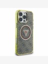 Guess Guess IML 4G Glitter and Triangle Logo MagSafe zadný kryt pre iPhone 16 Pro Max hnedý