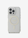 Guess Guess IML Glitter Ring MagSafe zadný kryt pre iPhone 16 Pro Transparentný