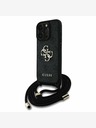 Guess Guess PU 4G Metal Logo Crossbody Strap Back Cover pre iPhone 16 Pro Max Black