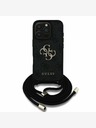 Guess Guess PU 4G Metal Logo Crossbody Strap Back Cover pre iPhone 16 Pro Max Black