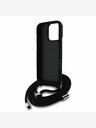 Guess Guess PU 4G Metal Logo Crossbody Strap Back Cover pre iPhone 16 Pro Max Black