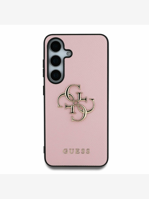Guess Guess PU Grained 4G Metal Logo Back Cover pre Samsung Galaxy S25+ Pink