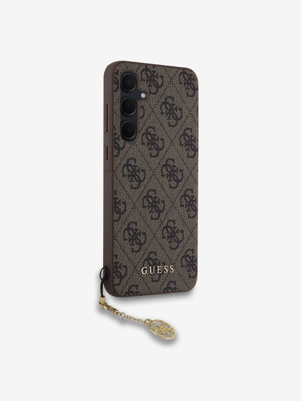 Guess Guess 4G Charm zadný kryt pre Samsung Galaxy A35 5G hnedý