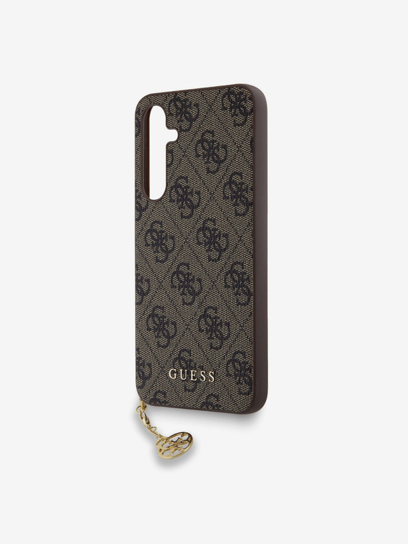 Guess Guess 4G Charm zadný kryt pre Samsung Galaxy A35 5G hnedý