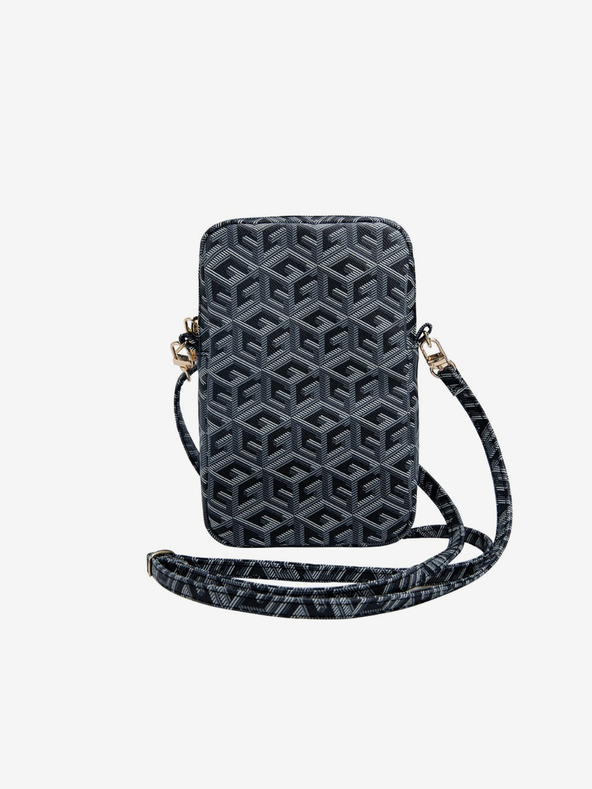 Guess Guess PU G Cube taška na telefón so zipsom čierna